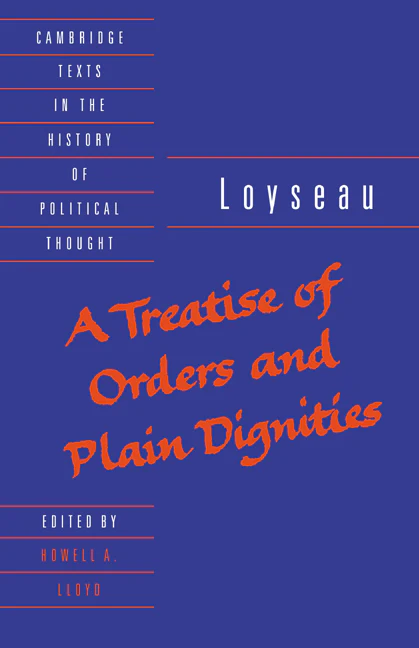 A Treatise of Orders and Plain Dignities