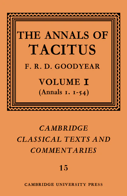 The Annals of Tacitus: Volume 1, Annals 1.1-54