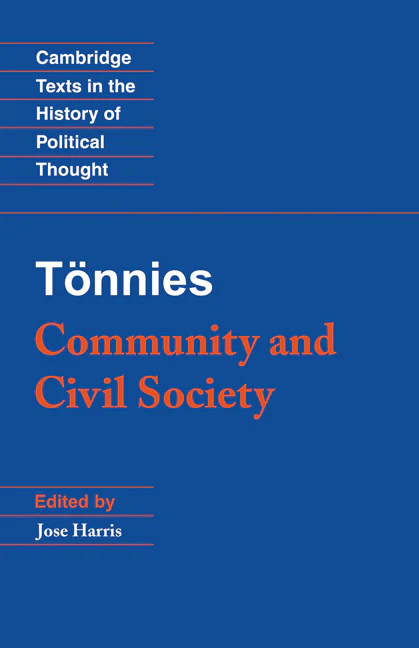 Tönnies: Community and Civil Society